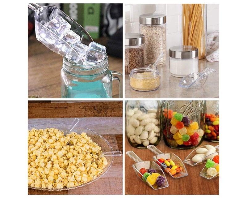 DS.DISTINCTIVE STYLE DS DISTINCTIVE STYLE Kitchen Scoops Set - 6 Clear Plastic Scoops with 3 Sizes - Image 3